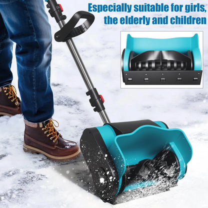 Cordless Snow Shovel, 21V Electric Snow Thrower,10 Inchsnow Shovel,With 2 Batteries