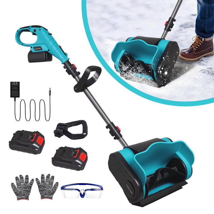 Cordless Snow Shovel, 21V Electric Snow Thrower,10 Inchsnow Shovel,With 2 Batteries
