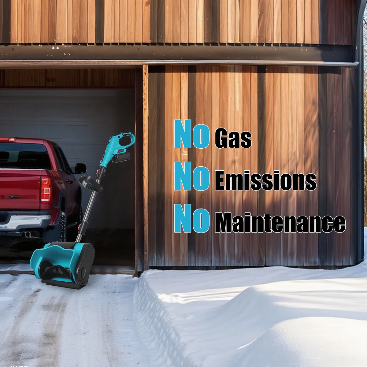 Cordless Snow Shovel, 21V Electric Snow Thrower,10 Inchsnow Shovel,With 2 Batteries